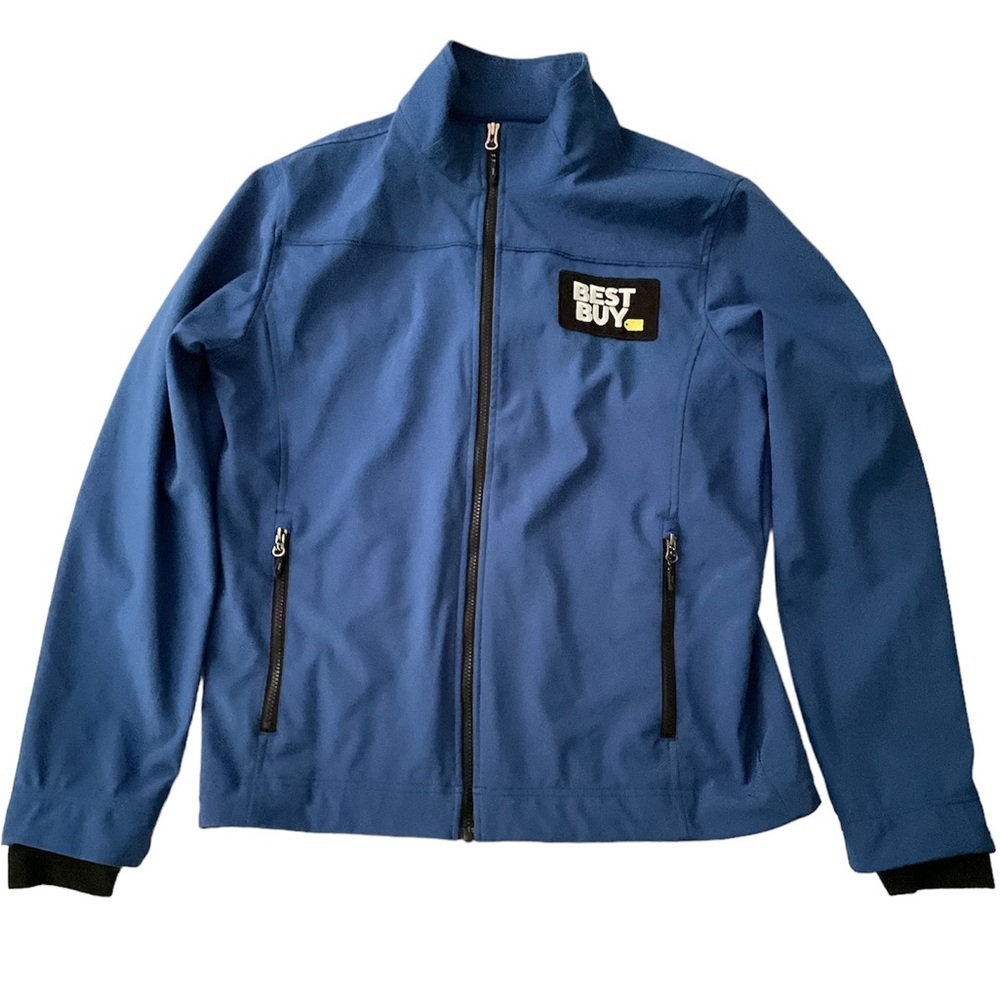 BEST BUY WEATHER RESIST SOFT SHELL JACKET BLUE MEN’S MEDIUM
